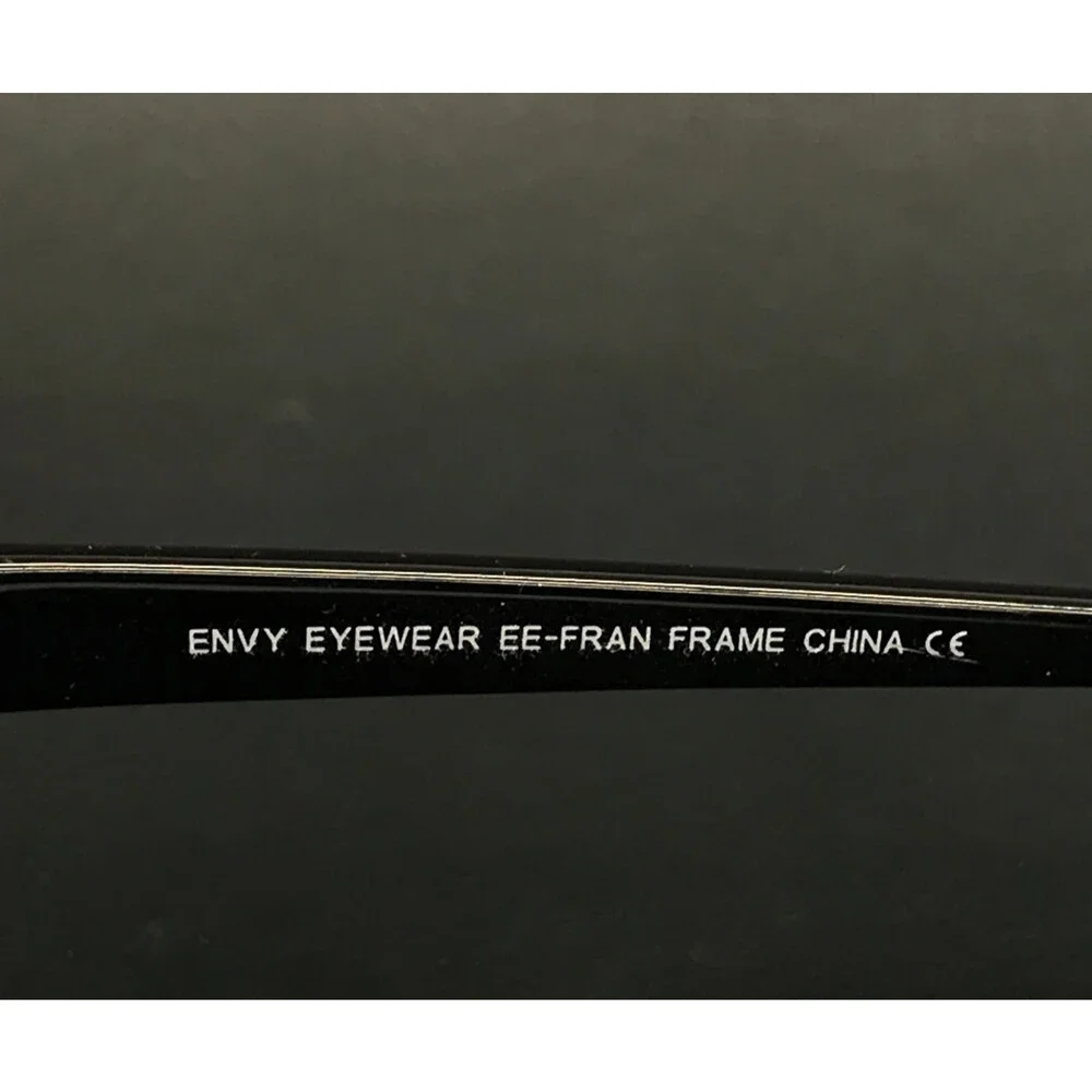Envy Eyewear Eyeglasses Frames EE-FRAN BLK/CRY Black Crystal Full Rim 53-17-143